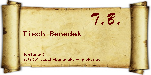 Tisch Benedek névjegykártya
